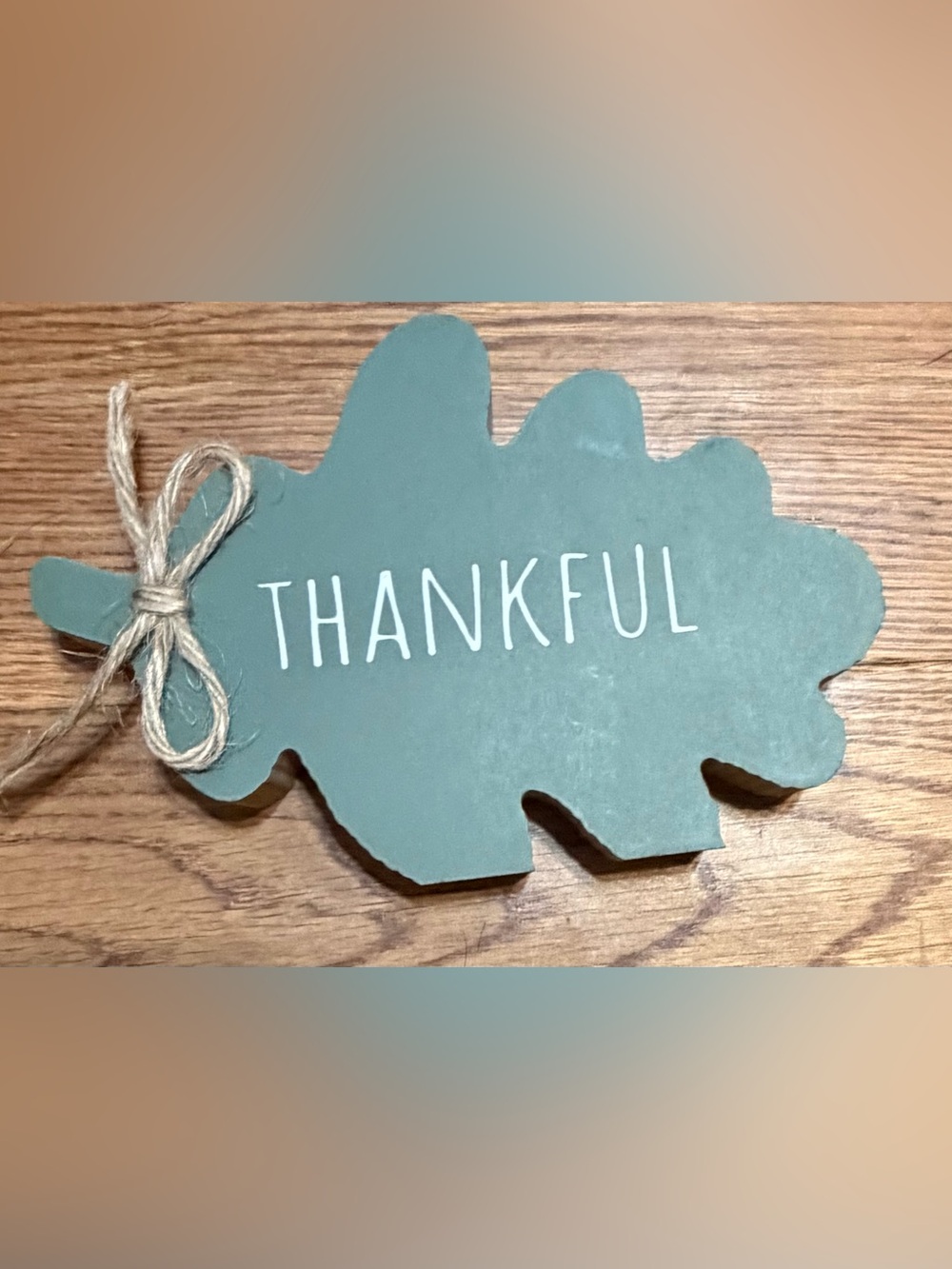 Thankful Wooden Sign - Green—New